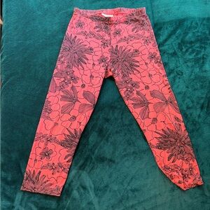bryn Walker Coral Floral Leggings